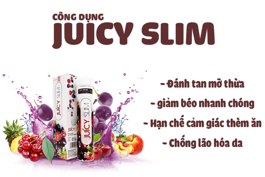 Công dụng chính của viên sủi giảm cân Juicy Slim