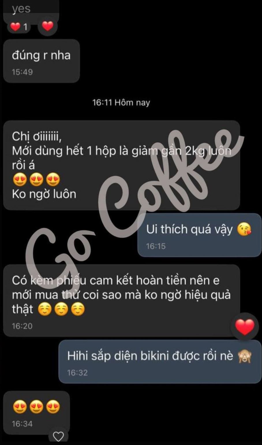 Phản hồi của khách hàng về sản phẩm giảm cân Go Coffee